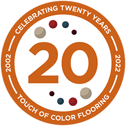 Touch of Color Flooring 20th Anniversary Badge